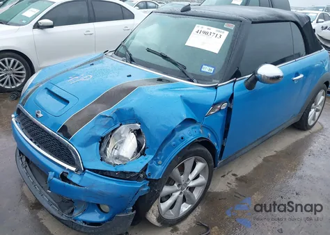 2013 Mini Convertible Cooper S из США, поврежденный, VIN WMWZP3C59DT705232